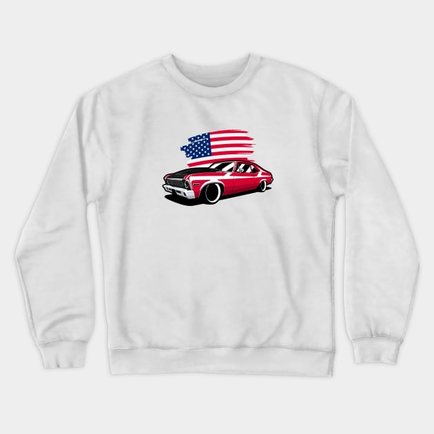 Red Nova SS classic coupe Crewneck Sweatshirt by KaroCars